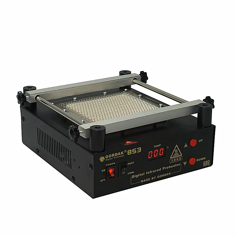 

Gordak 853 Station Soldering Welding Machine for Phone Motherboard PCB Repairing Heating 120x120mm with BGA Tools