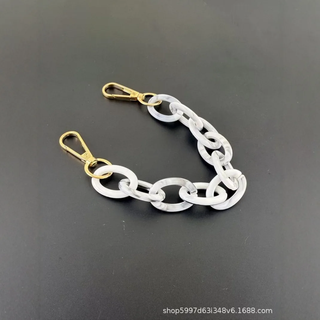 الطريق الأيمن جديد بسيط متعدد الاستخدامات شخصية DIY متعدد الألوان الاكريليك حقيبة سلسلة حزام الكتف استبدال حزام الملحقات #2