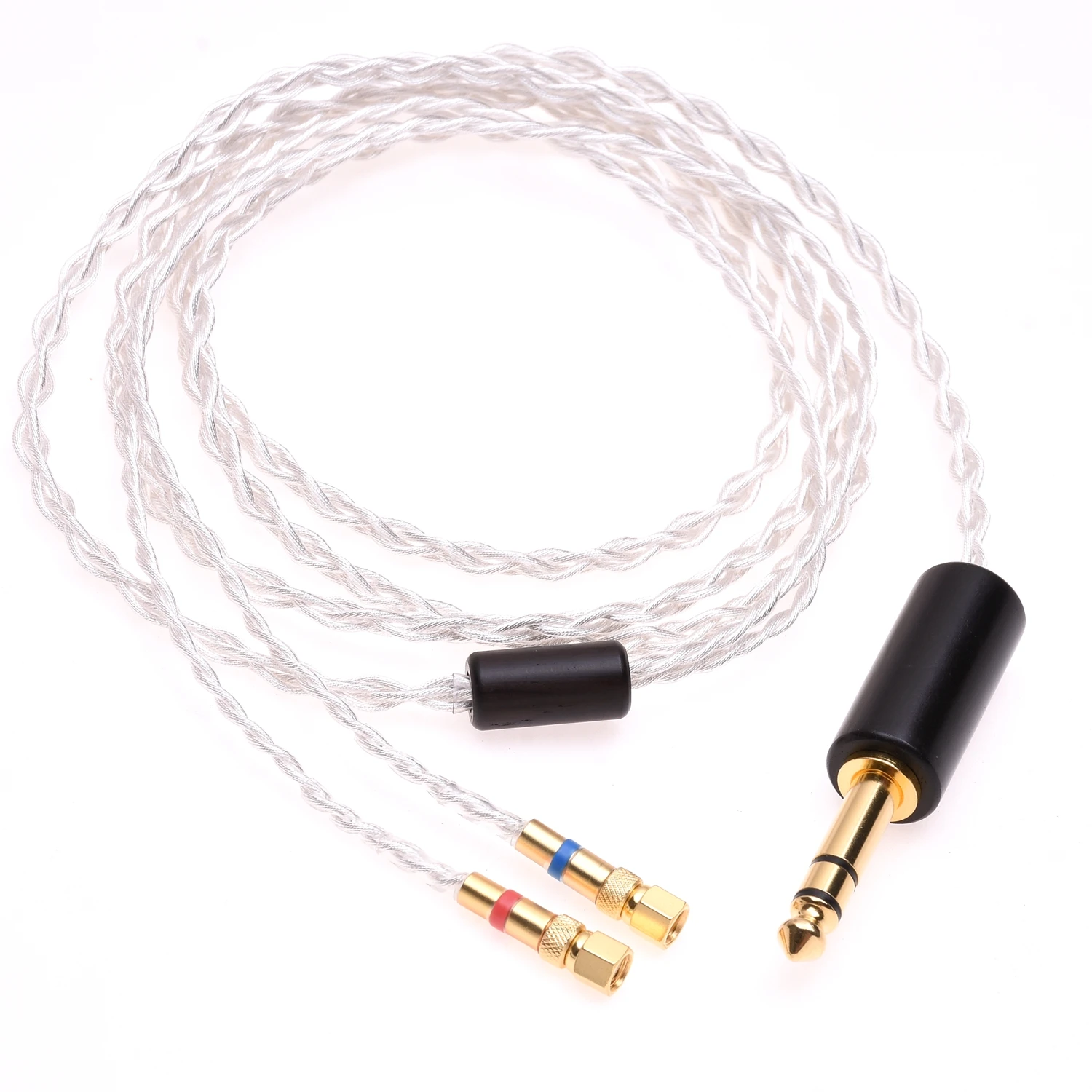 Hifiman用シルバーメッキヘッドホンアップケーブル,4コア,6n,occ,he 5,6,he 300,400,he560,500