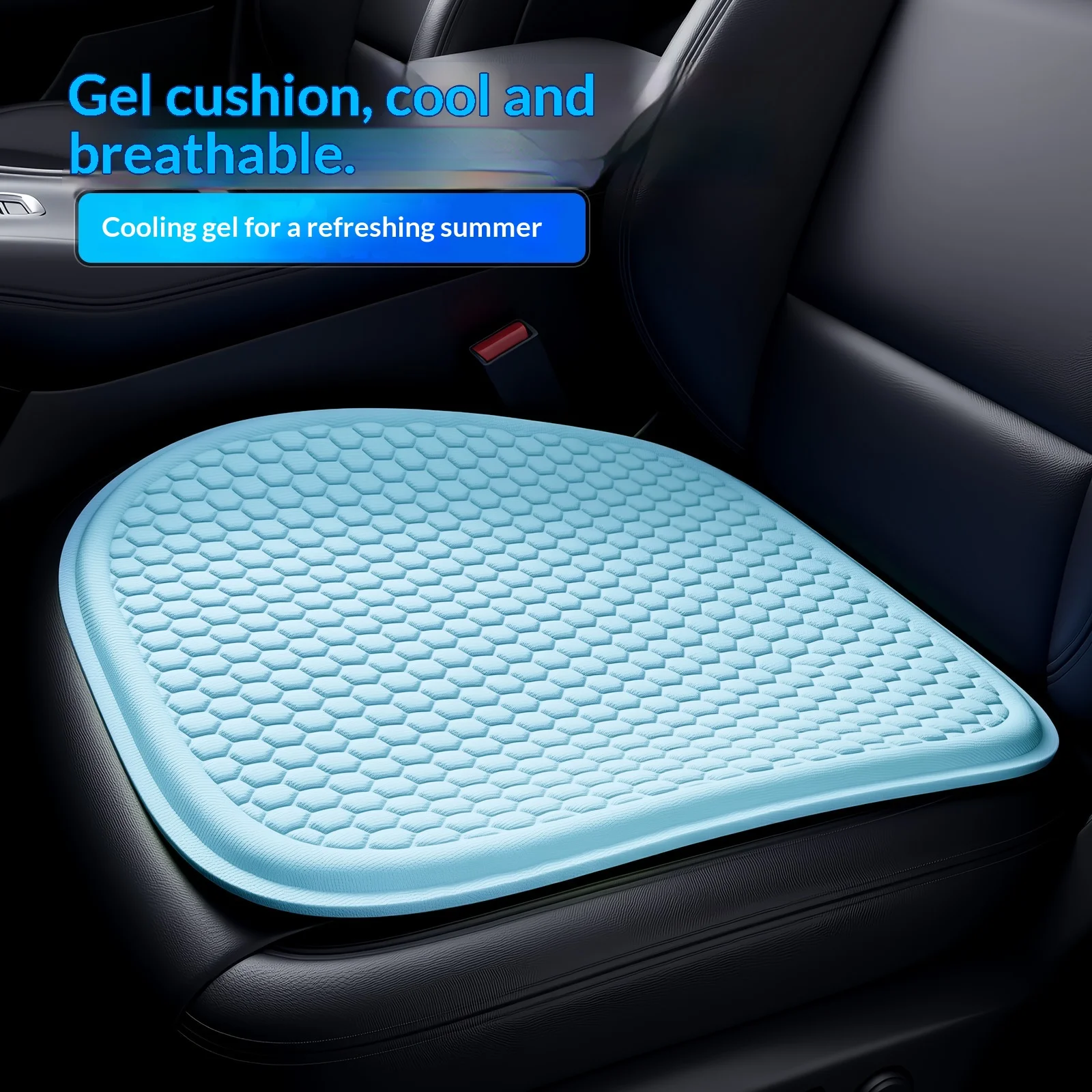 Summer Ice Silk Gel Seat Cushion Honeycomb High Resilience Breathable Cooling Pad For Home Office Car Driver Chair Pressure
