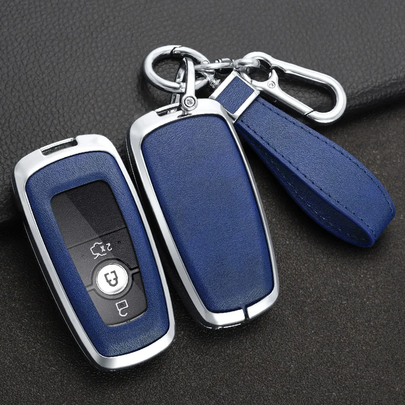 

Alloy Car Key Case Cover Shell For Ford Fusion Mustang Explorer F150 F250 F350 EcoSport Edge S-MAX Ranger Lincoln Mondeo