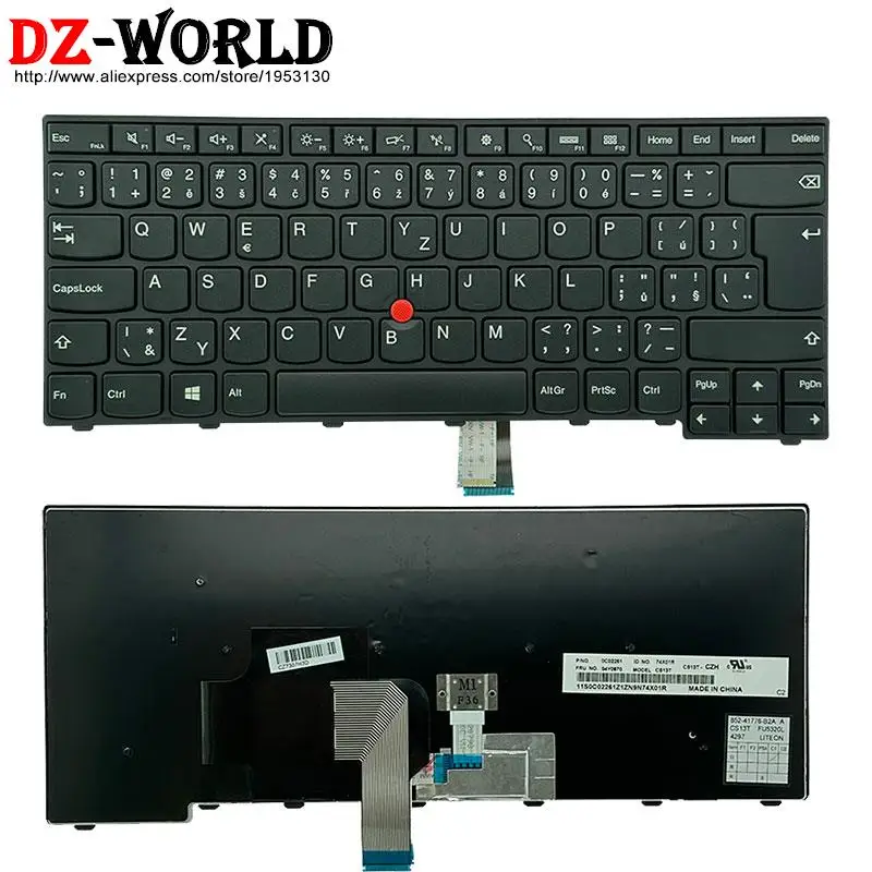 Imagem -04 - Teclado Retroiluminado Checo cz para Lenovo Laptop Lenovo Thinkpad L440 L450 L460 T440 s T450 T450s T460 01ax318 04y0870 01en476