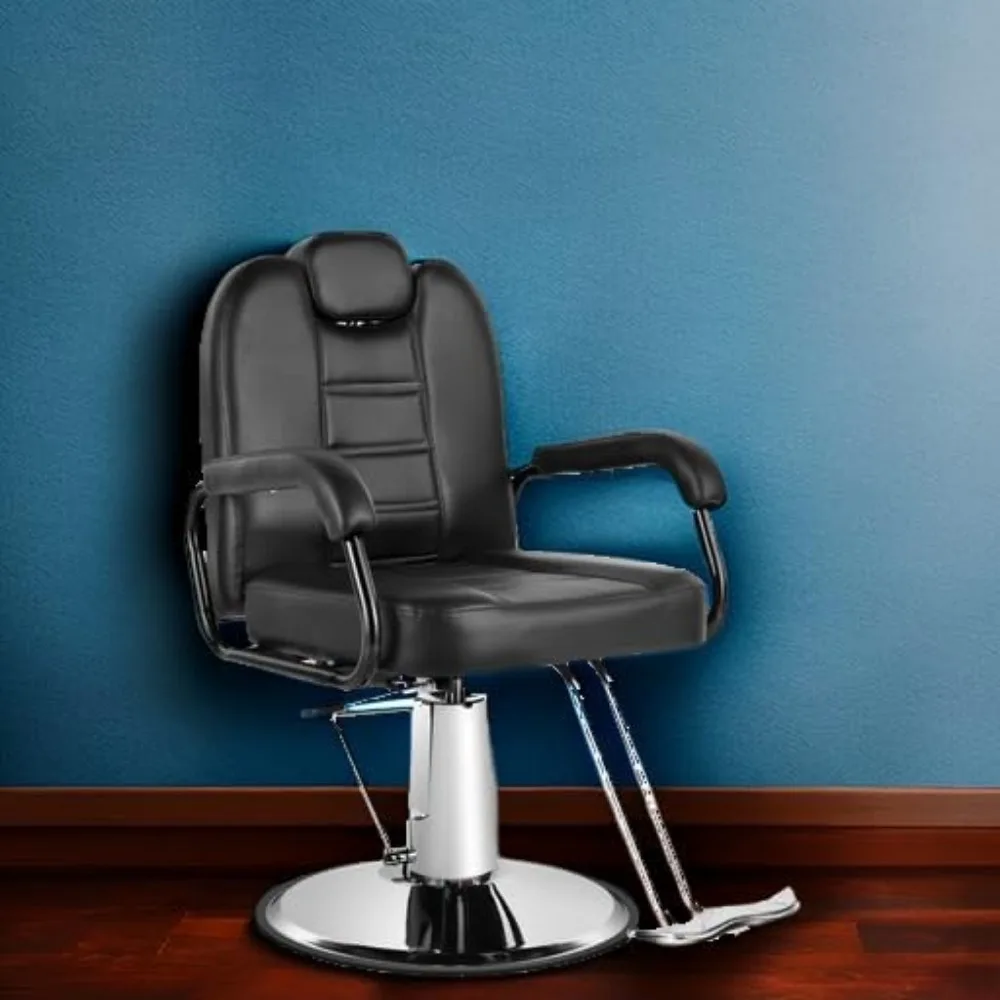 Barbers Chairs,Duty Hydraulic Reclining Salon Chair Spa Furniture Shampoo Reclining Extra Wider Seat Beauty Hair Salon Equipment