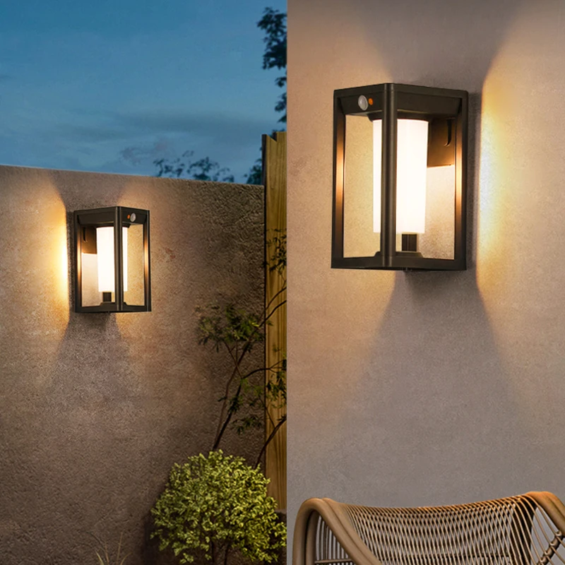 2024 New Solar Induction Light Outdoor Wall Light Entering Villas Courtyards Gardens Home Lighting Exterior Solar Wall Light