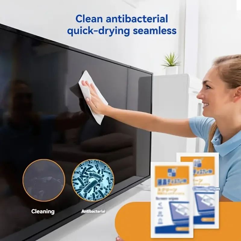 

40Pcs Disposable Portable Cleaners Wipes - Dry and Wet Screen Cleaning Cloths for Cars Phones Tablets Laptops TVs and Monitors