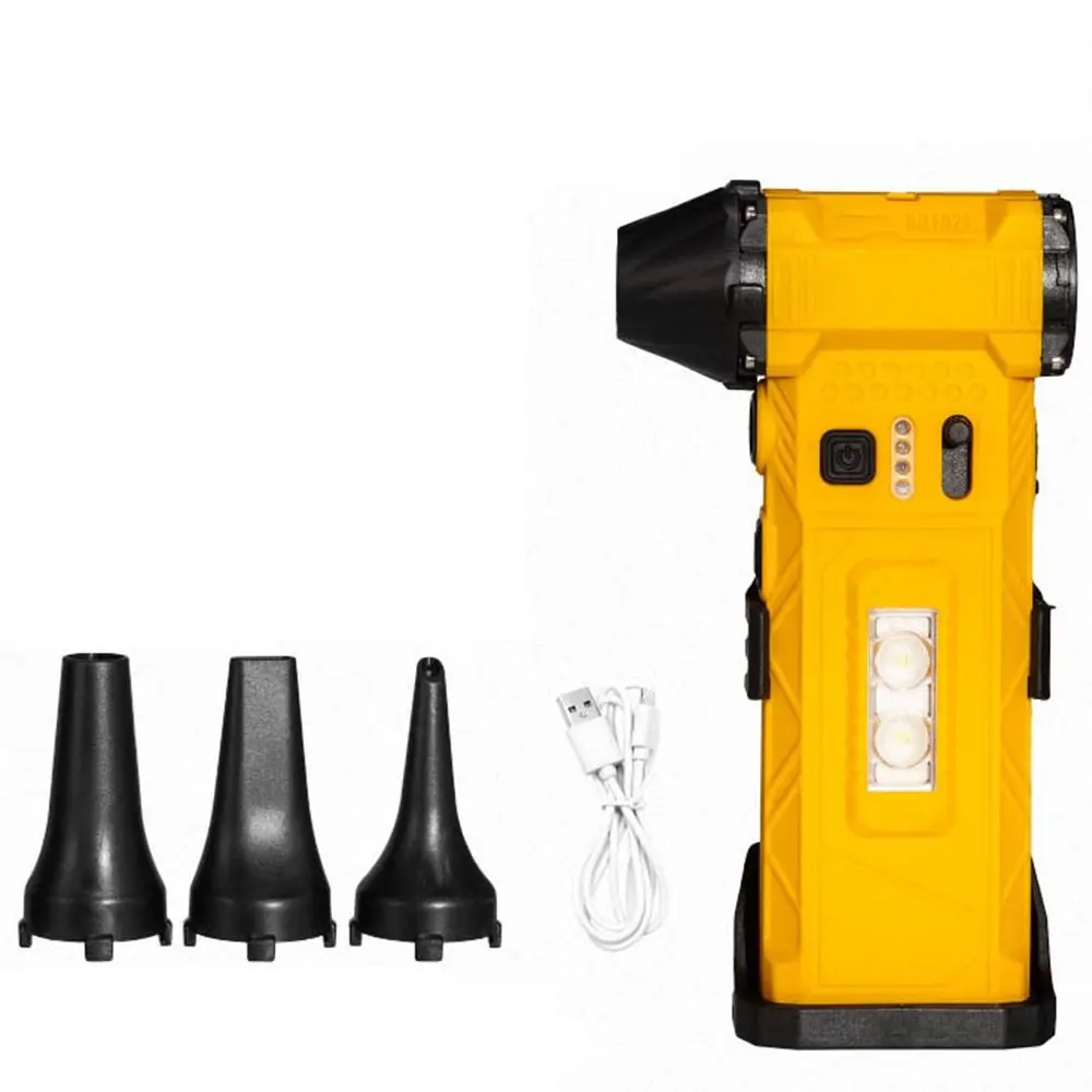 

110000 RPM Turbo Violent Fan Brushless Motor Dust Blower with Emergency Light High-Speed Handheld Fan for Outdoor Car Cleaning