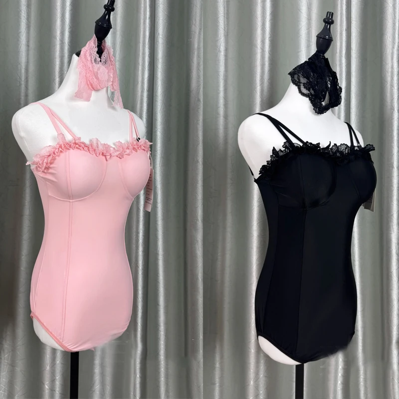 

Pink Black Latin Dance Bodysuit Women Sleeveless Ballroom Dance Performance Tops Adults Salsa Latin Dance Practice Top SL13126