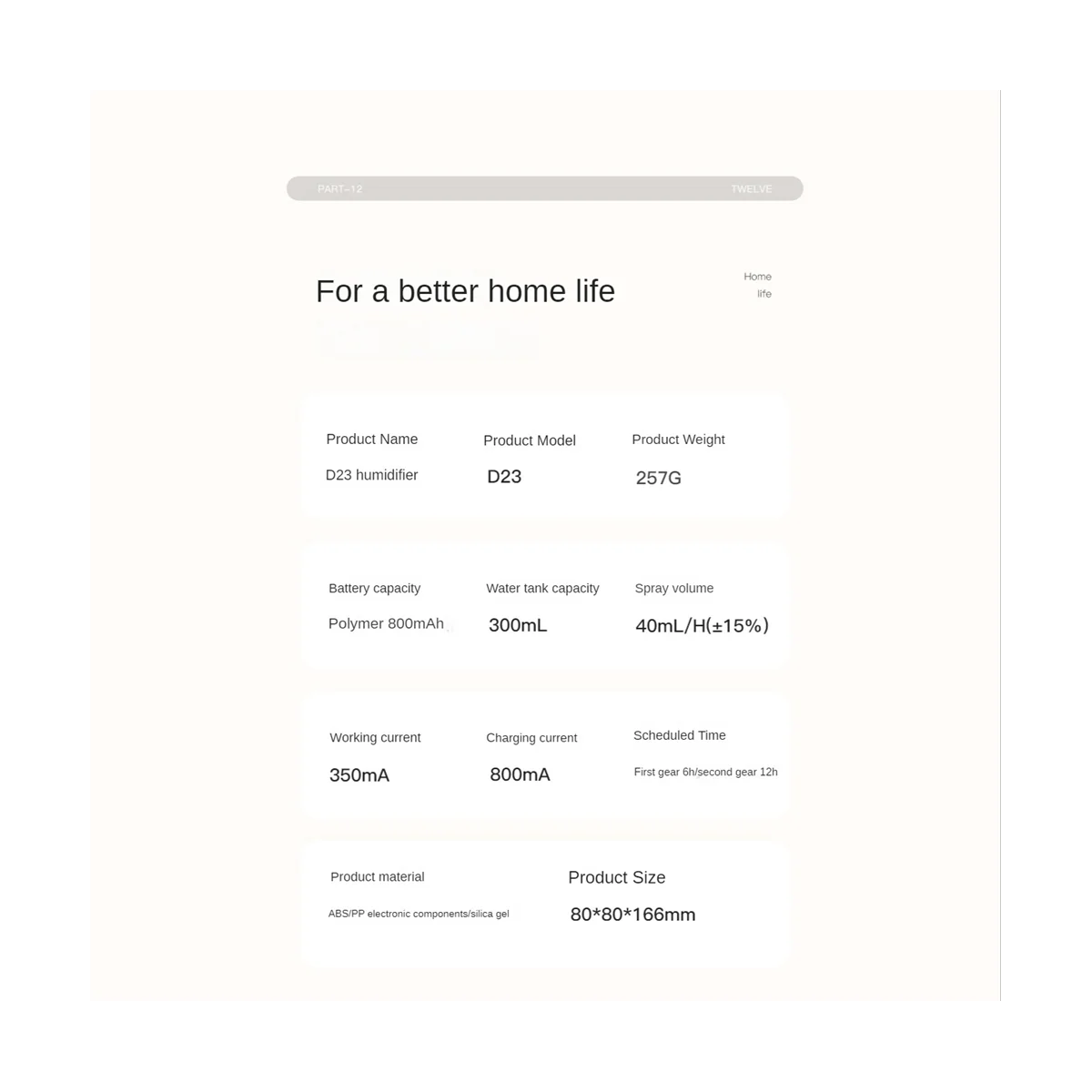 Portable USB Simulation Humidifier 300ML Aromatherapy Machine Humidifier Bedroom Atmosphere Lamp Household White