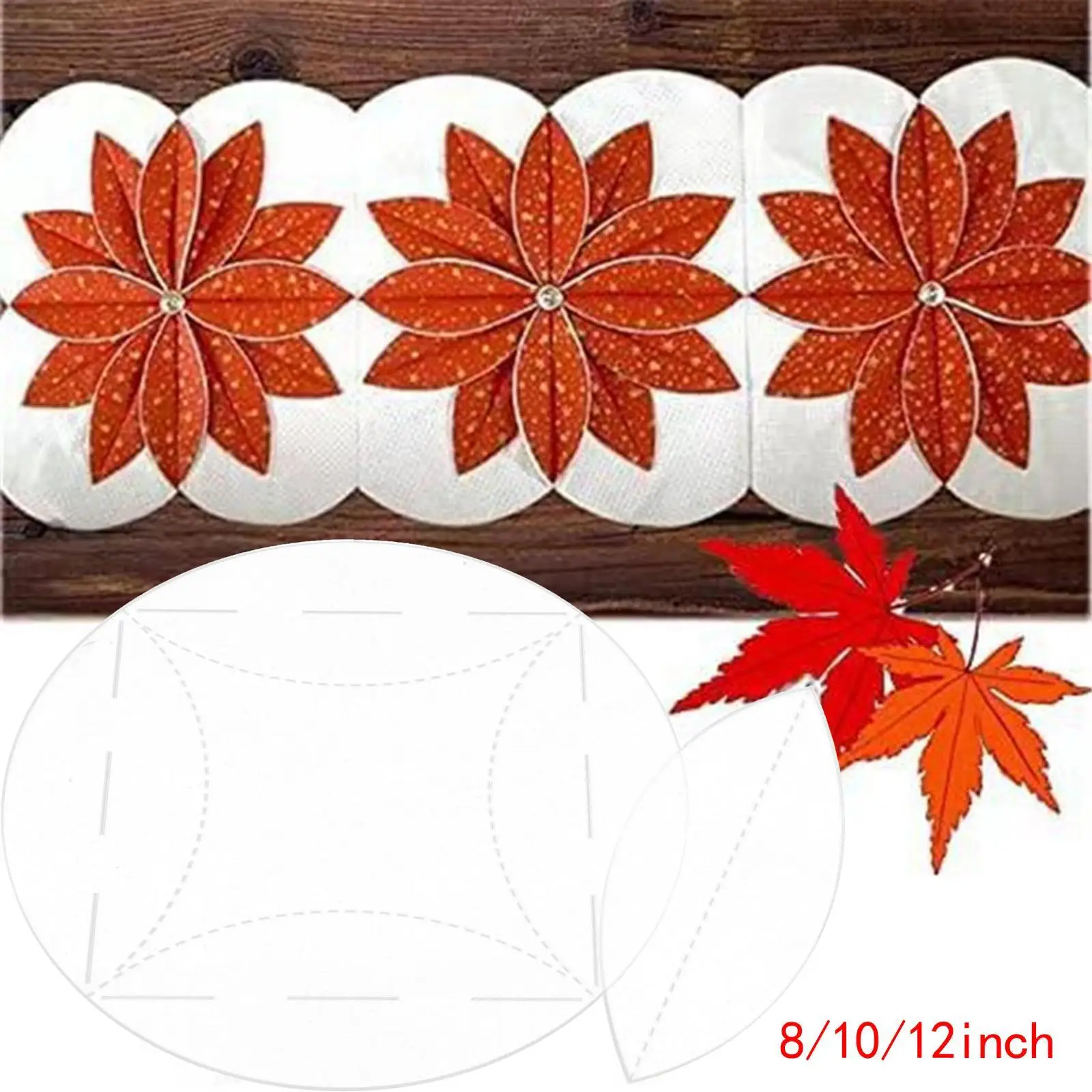 Transparent Quilting Template Patchwork Tool Round Acrylic Circle Ruler Quilt Circle Template for Handmade DIY Sewing Tool