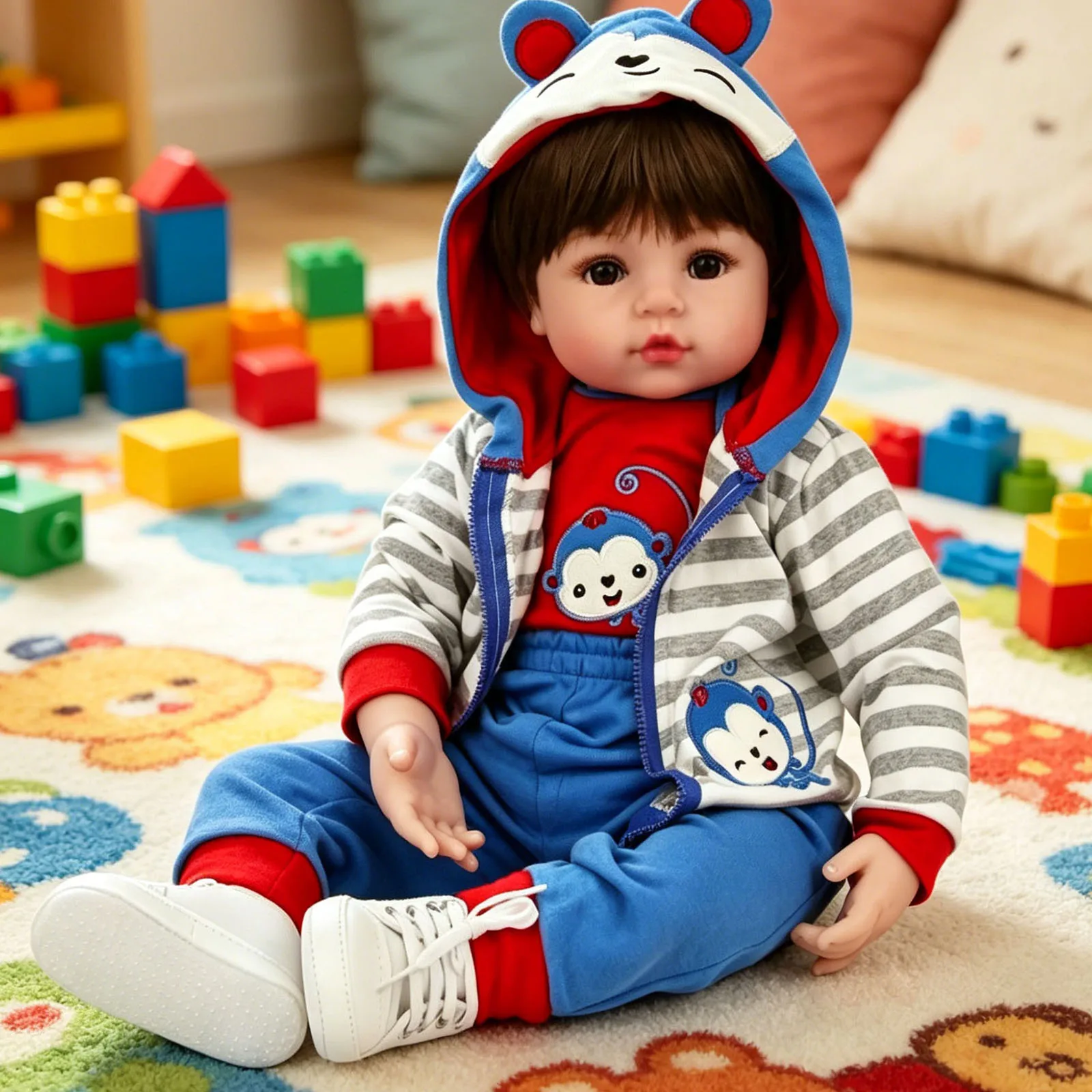 Muñecos Reborn Niño - Muñecos Reborn Realistas que Parecen un Bebé Recién Nacido, Muñeco de Bebé Niño de Cuerpo Completo de Silicona y Vinilo