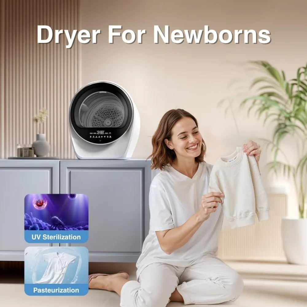 مجفف ملابس محمول S3 – فائق السرعة، سعة 1 قدم مكعب، 110 فولت، مدمج للشقق والشقة والمركبات الترفيهية والسيارة والشاحنة #4