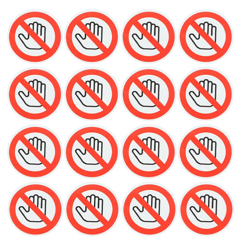 

40Pcs Do Not Touch Vinyl Stickers Self Adhesive Warning Decals Safety Signs for Machinery Factories Workshops Labs Waterproof