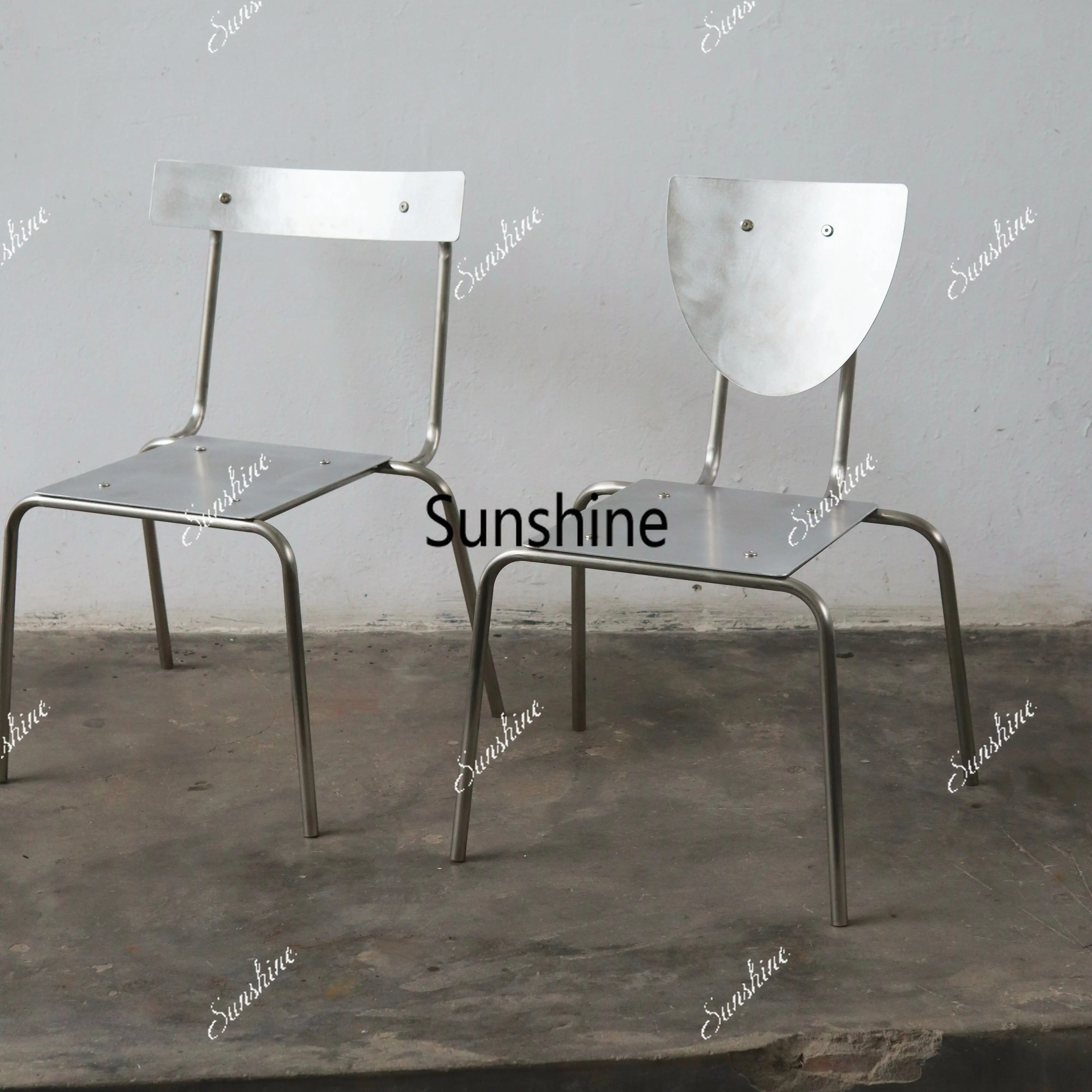 Creative minimalist wabi sabi industrial style outdoor cafe outdoor courtyard chair