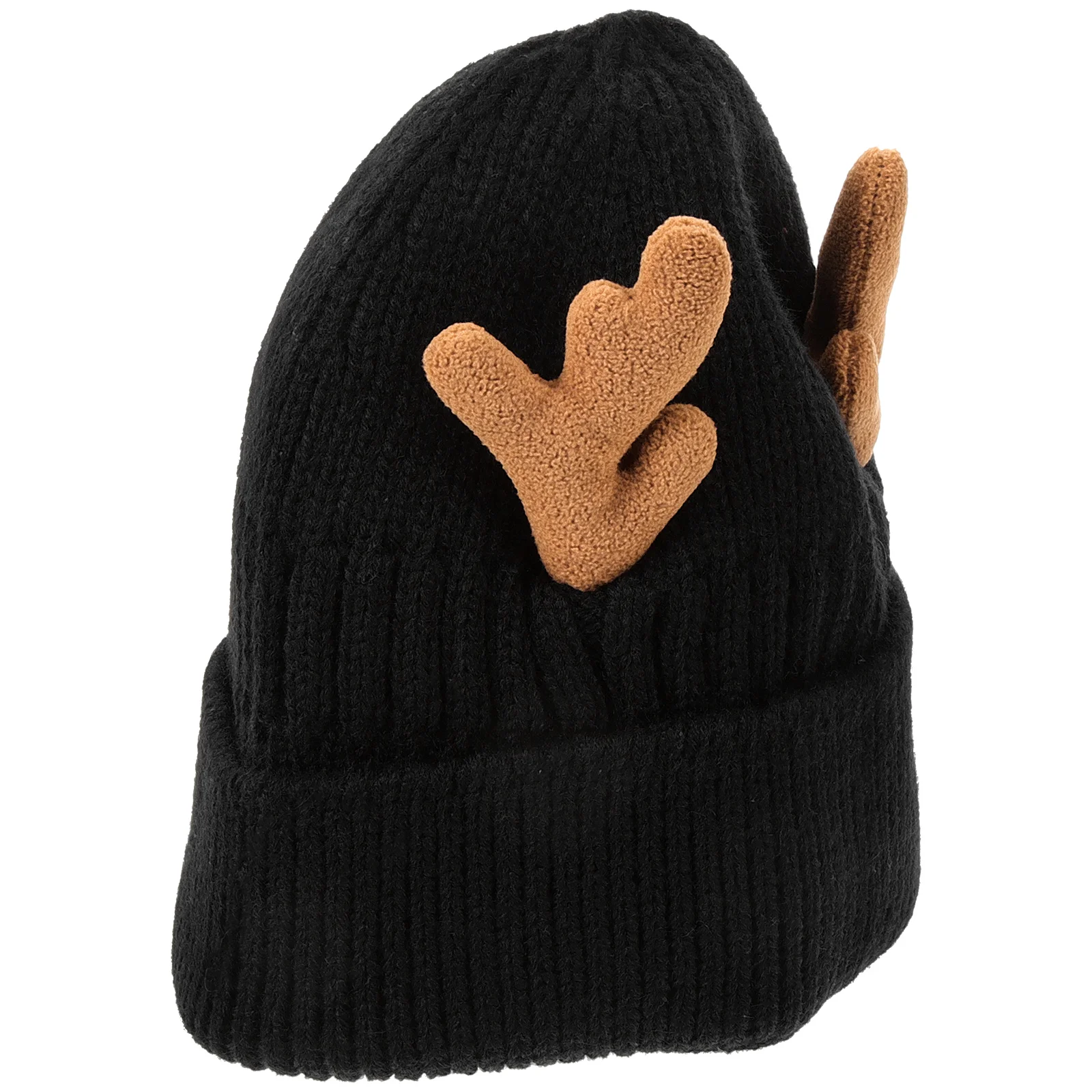 

Acrylic Knitted Hat Winter Warm Christmas Cap Antlers Design for Kids Adults One Size Fits Most Lightweight Fashionable Cozy