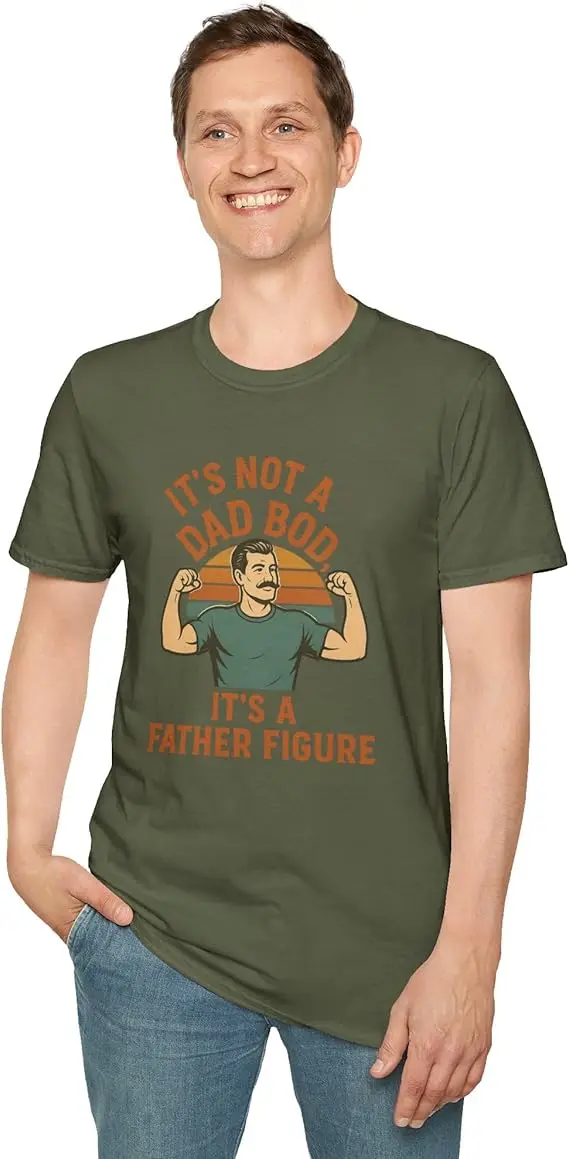 Lustiges Vatertags-T-Shirt, Es ist kein Papa-BOD, es ist eine Vaterfigur, lustiges Retro-Vintage-Geschenk für Papa, Y2k Herrenmode Witz-T-Shirt – Detail 7