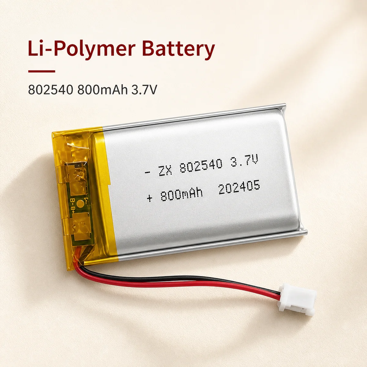Rechargeable LiPo Battery 802540 800mAh 3.7V Lithium Polymer Cell for Flashlight Remote Control Handheld Fan 1pc-10pcs
