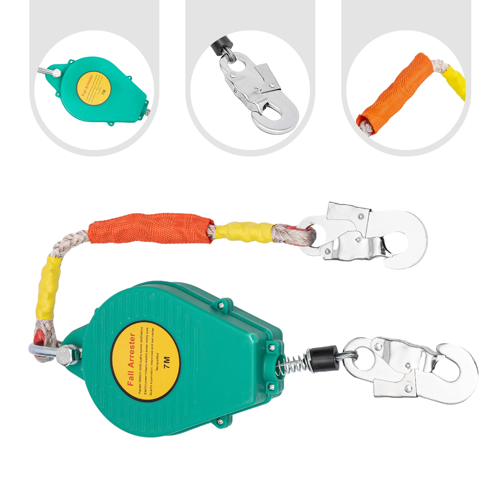 حزام مضفر من النايلون ذاتي التراجع مقاوم للاهتراء 7.27 رطل خفيف الوزن وسهل الاستخدام لأعمال جسر البناء الهندسي