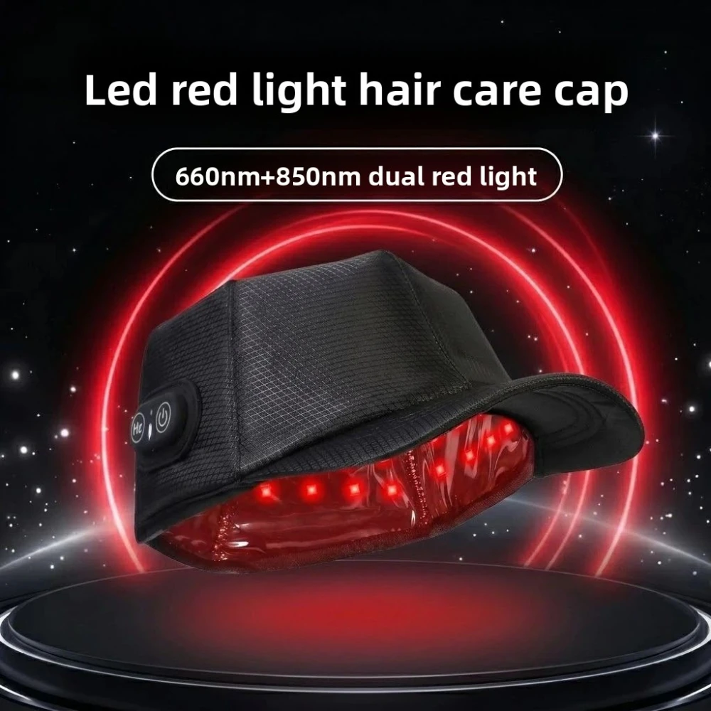 Red Light Therapy Hair Growth Hat 660nm 850nm Anti Hair Loss LED Treatment Cap Wearable Scalp Care