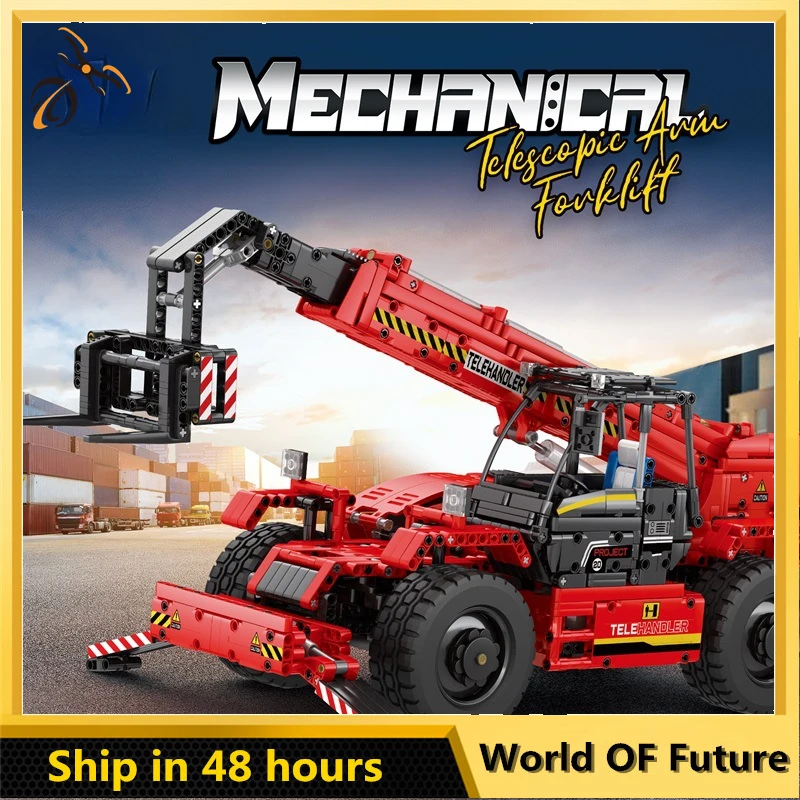 

Electric Remote Control Telescopic Arm Forklift Truck Building Blocks MOC Construction Vehicle Technical RC Car Bricks Kids Toys