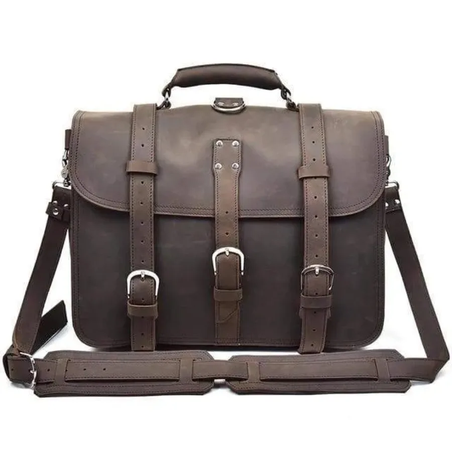 

Large Capacity Vintage Leather Messenger Bag Gusvat
