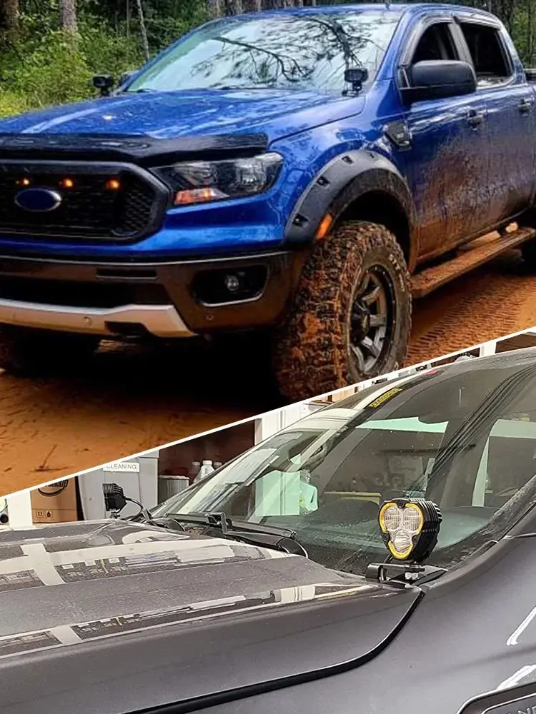 A-Säule Haube Led Arbeit Graben Licht Halterung Pods Cube Lampe Halterung für Ford Ranger 2019 2020 2021 2022 – Detail 6