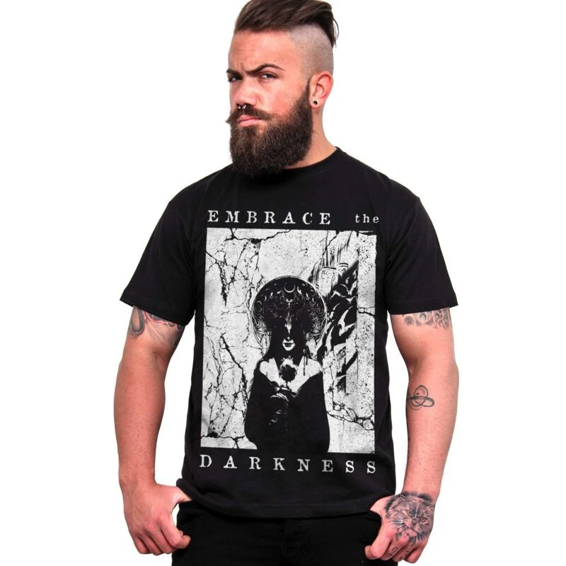 Devil Goat Dark Gothic Brand T-Shirt Baumwolle Grafik-T-Shirt Herren Damen Sommer Streetwear – Detail 5