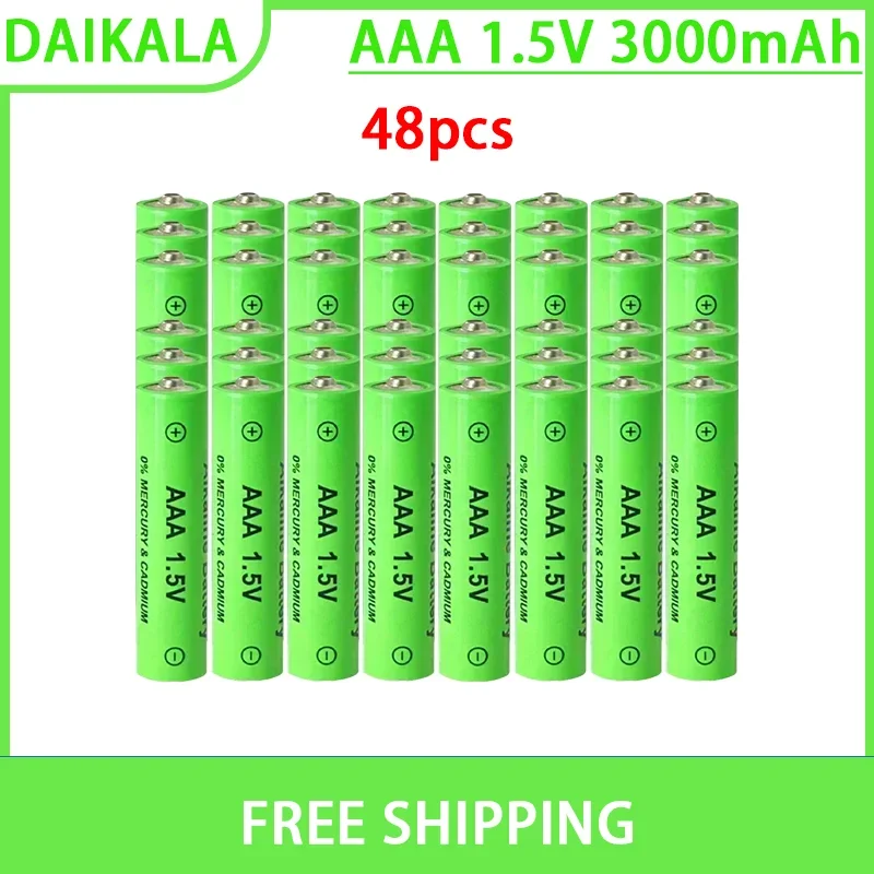 AAA1.5V 3000mAh بطارية قلوية ليثيوم أيون 1.5 فولت AAA بطارية قابلة للشحن للساعات الفئران أجهزة الكمبيوتر اللعب لذلك شحن مجاني