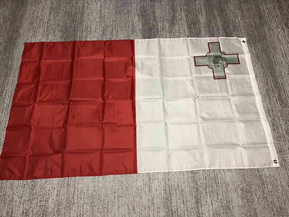 Malta flag 90x150cm 3x5fts double penetration Polyester hanging Banner Mlt Malta Flag for Indoor Outdoor Home Decoration