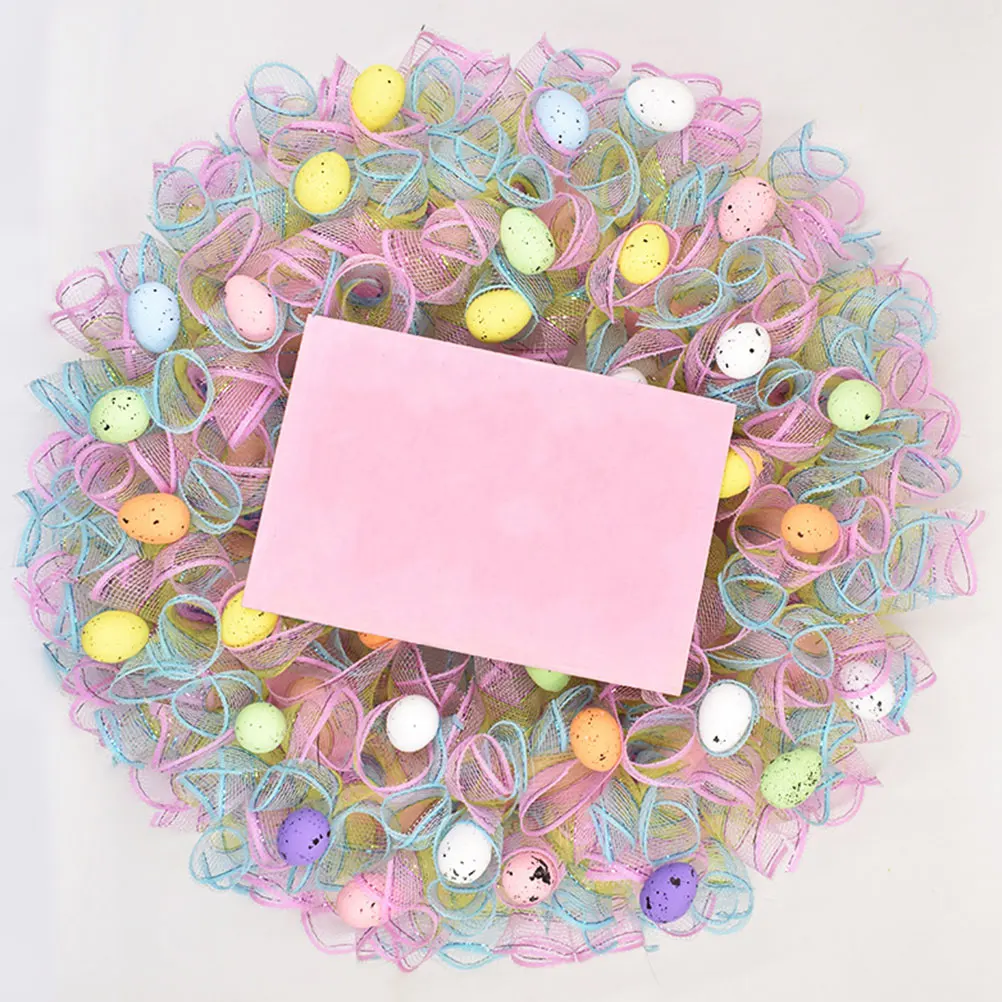 

Easter Mesh Ribbon Rolls Decorative Wrapping Bows Floral Bonquet Ribbon Metallic Foil Spring Festival Crafts Garland