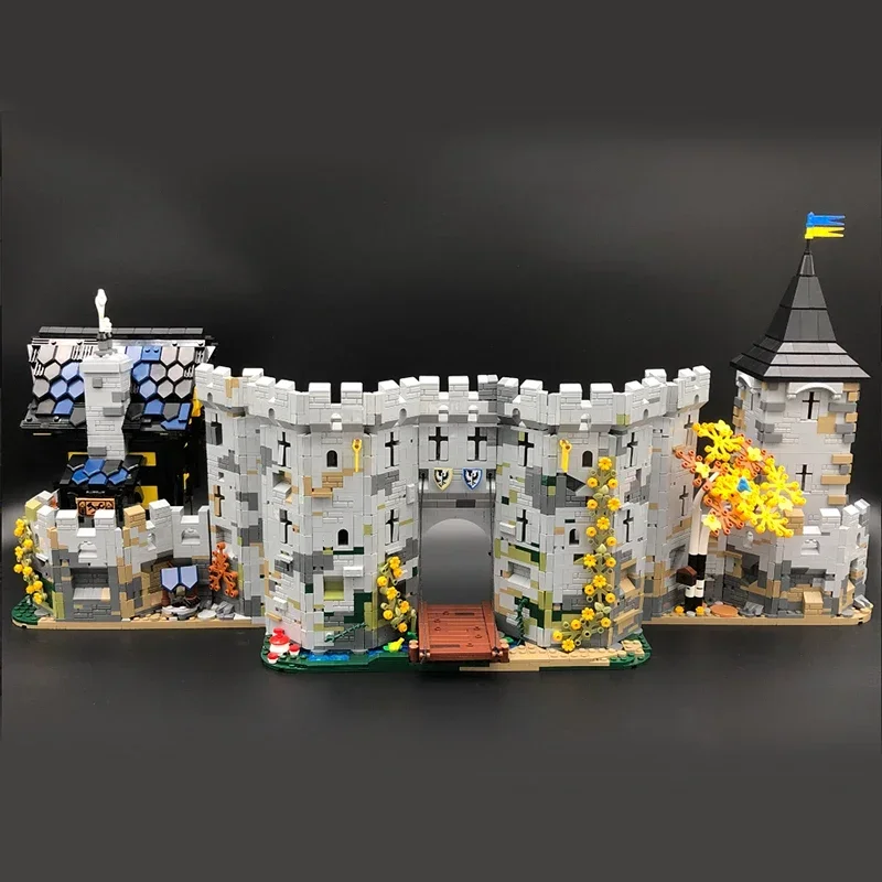 Moc Building Blocks Castle Model Black Falcon's Fortress Technical Bricks DIY Assembly Christmas Toys For Child Holiday Gifts