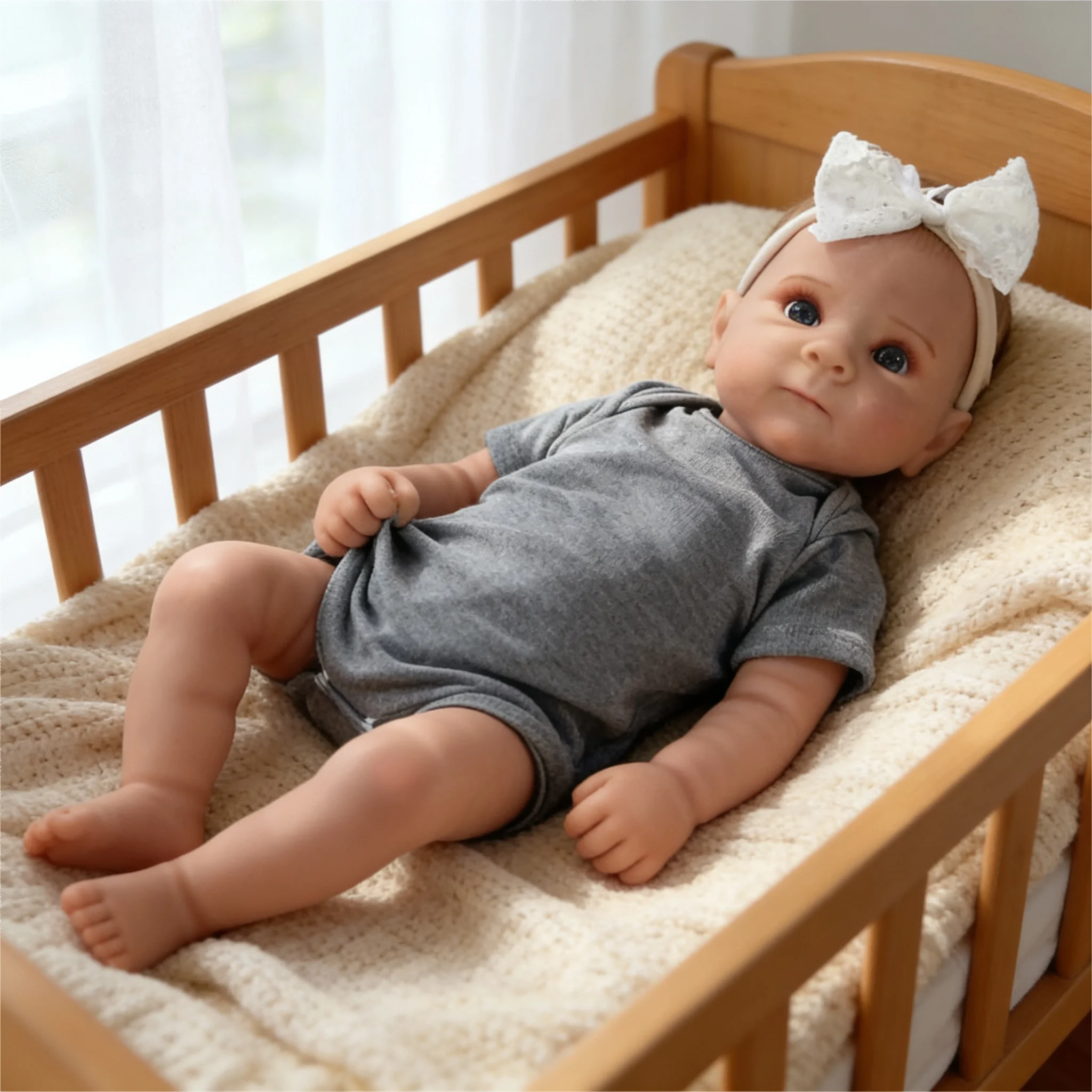 

18-дюймовые куклы-реборны - реалистичные новорожденные, с мягким утяжеленным телом, очаровательные, подвижные, как настоящие - подарок для детей от 3 лет