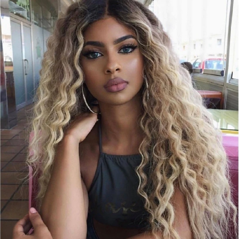 

New wigs: European and American fashion style short curly gray fluffy synthetic hairpiece
