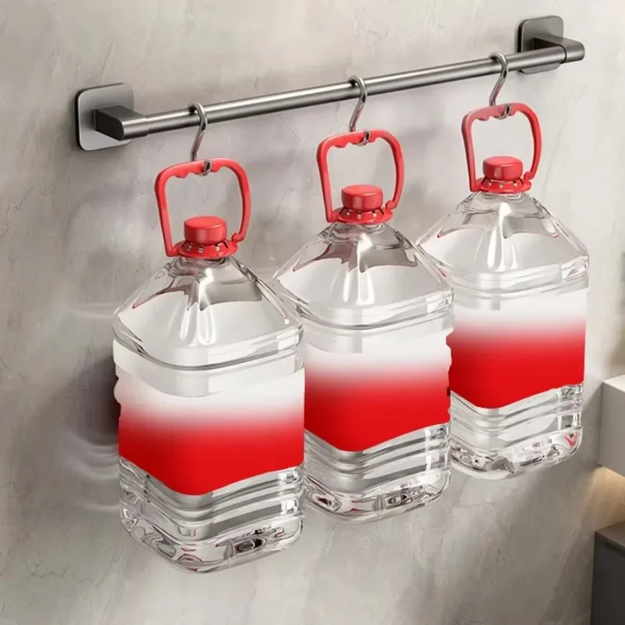 1PC Towel Rack, Bathroom Perforated Suction Cup, Wall Mounted Storage Rack, Toilet Storage, Bathroom Towel Rod image 6