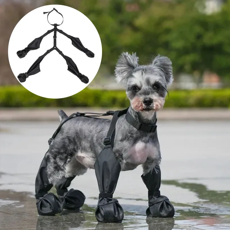 Dog Shoes Thin Durable Do Not Fall Off, Outdoor Anti Slip, Anti Dirt, Waterproof And Rain Resistant Shoe Covers Night Reflective