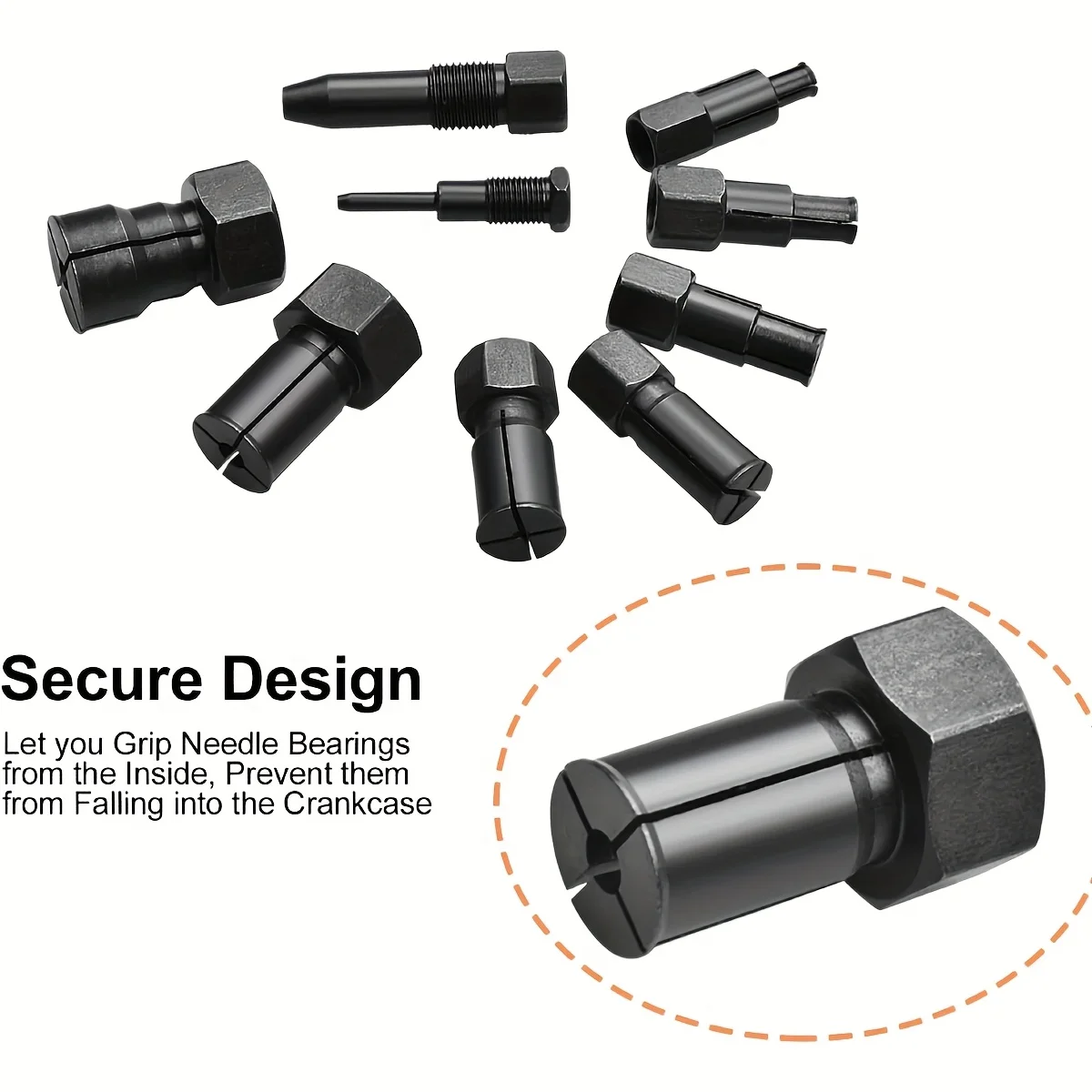 10 قطعة دراجة نارية أعمى الداخلية الداخلية داخل تحمل النازع مجتذب أداة دراجة نارية الداخلية تحمل أداة إزالة الصواميل 8-25 مللي متر