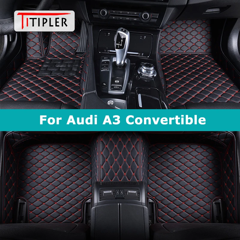TITIPLER Custom Car Floor Mats For Audi A3 Convertible 2008-2023 Auto Carpets Foot Coche Accessorie