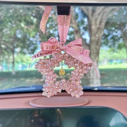 New car pendant creative interior mirror decoration Car pendant Crystal five-pointed star decoration car pendant