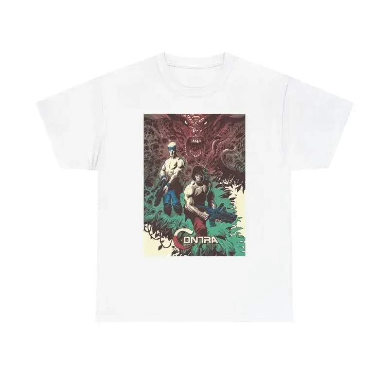 Contra T Shirt Vintage Video Games Heavy Cotton