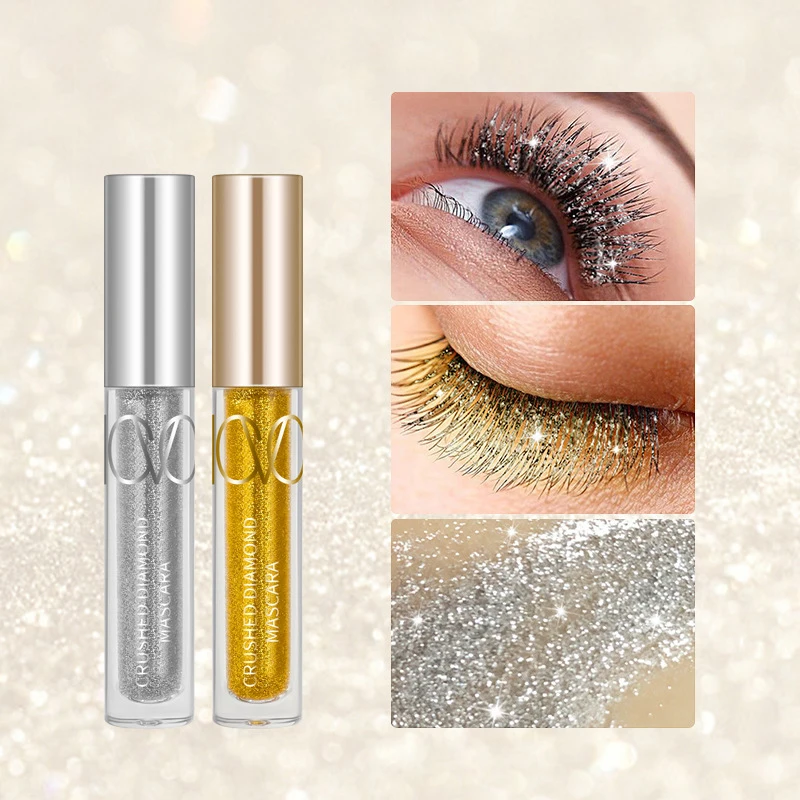 Diamond Shimmer Mascara para Mulheres, Cílios Alongamento, Secagem Rápida, Curling Extensão, Glitter, Beleza, Olhos, Cosméticos