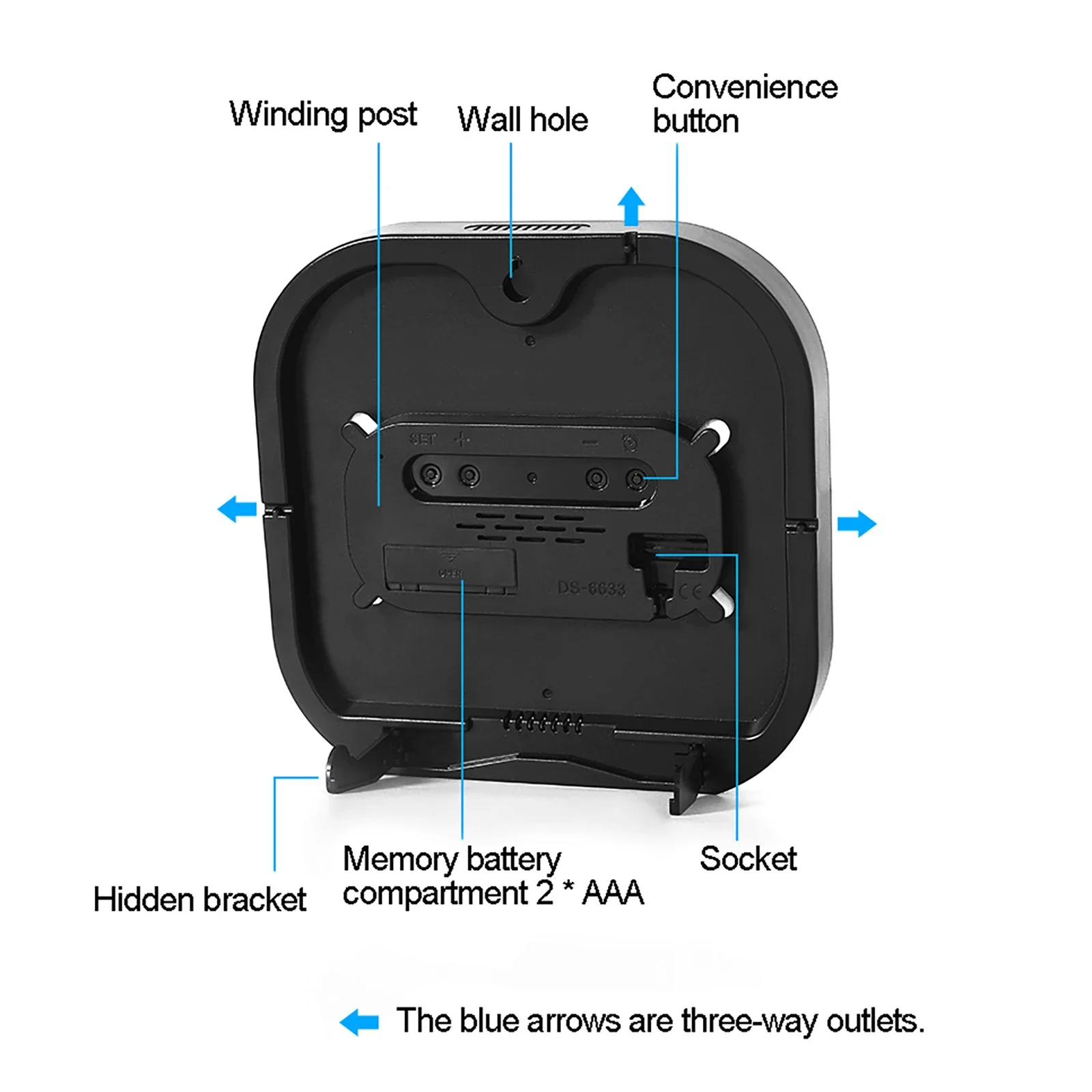 LED Digital Countdown Wall Clock Large Screen Temperature Date Day Display Timing Electronic Clock Dining Room Decor with Remote