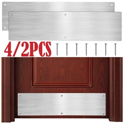 2/4Pcs Door Kick Plates 4*16Inch Stainless Steel Kick Plates Door Protection Metal Plate Anti Damage Door For Dog Enter the door