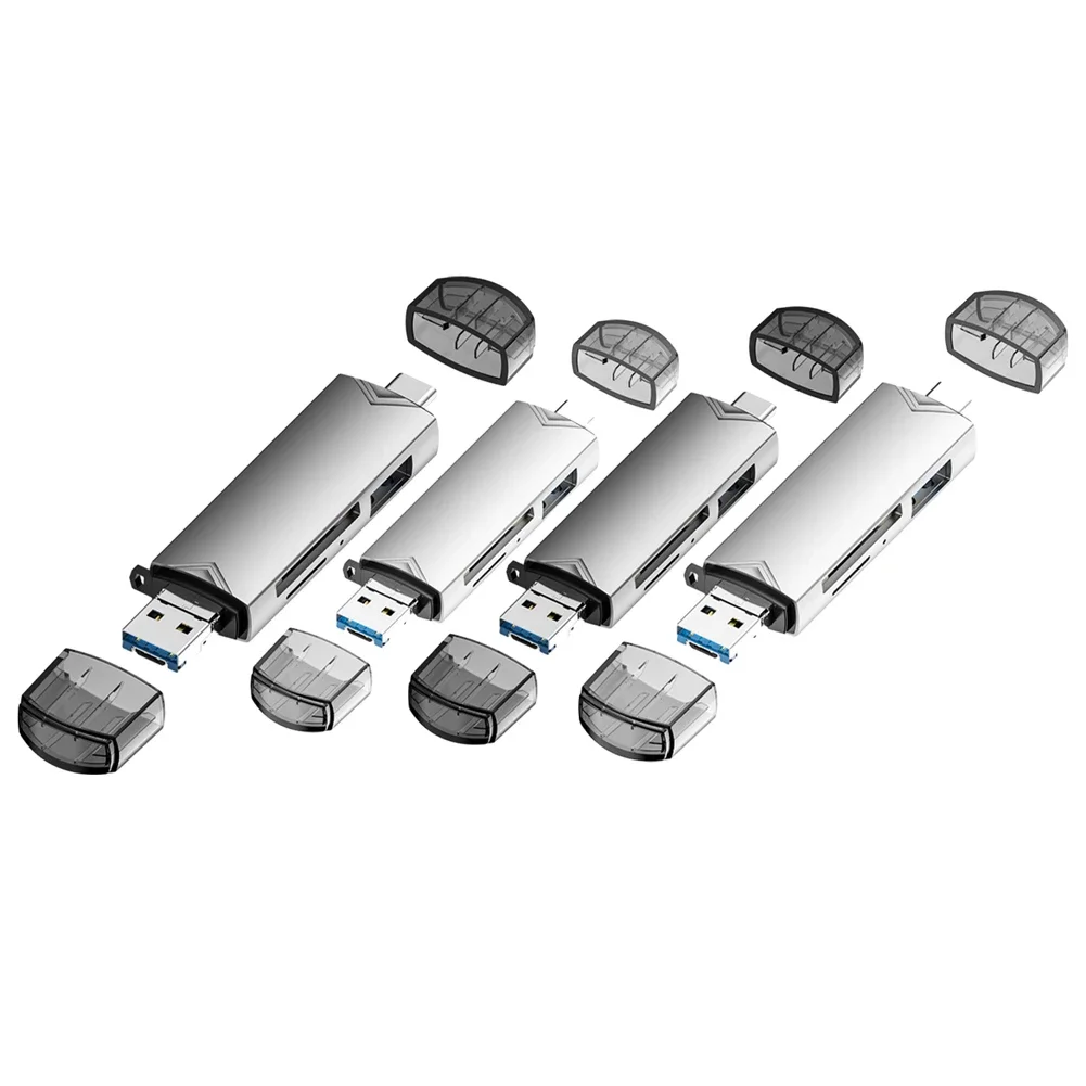 Szybka transmisja Czytnik kart 6 w 1 do OTG typu C TF USB 3 0 Adapter Micro USB kompatybilny z wieloma systemami