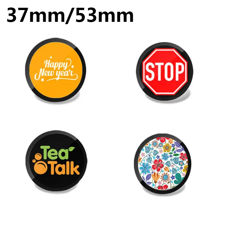 37mm/53mm Custom Lens Logo Projector Pattern Glass Lens Replacement Gobo Lens Customized Projector Lenses Multi-color Gobo Card