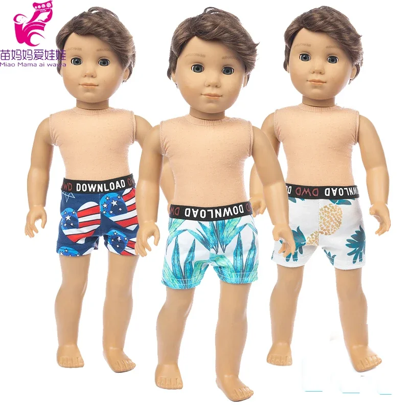 43cm Baby Doll Boy Cotton Underwear 18 Inch Boy Doll Girl Toys Clothes Underpants Shorts