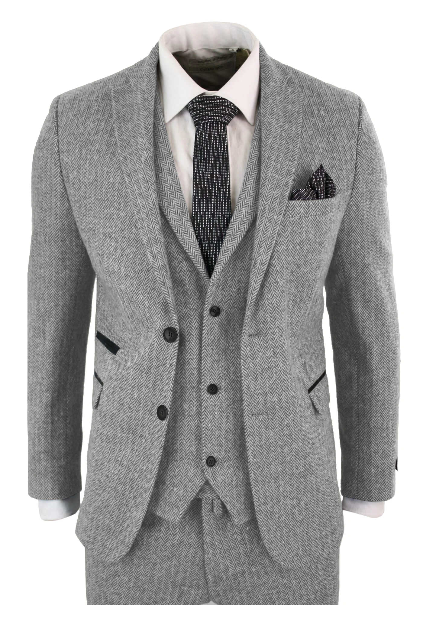 الأزرق الداكن الزفاف البدلات الرسمية الخريف الشتاء واحدة الصدر سميكة متعرجة تويد الرسمي الرجال الدعاوى السترة سترة السراويل 3 قطعة مجموعة