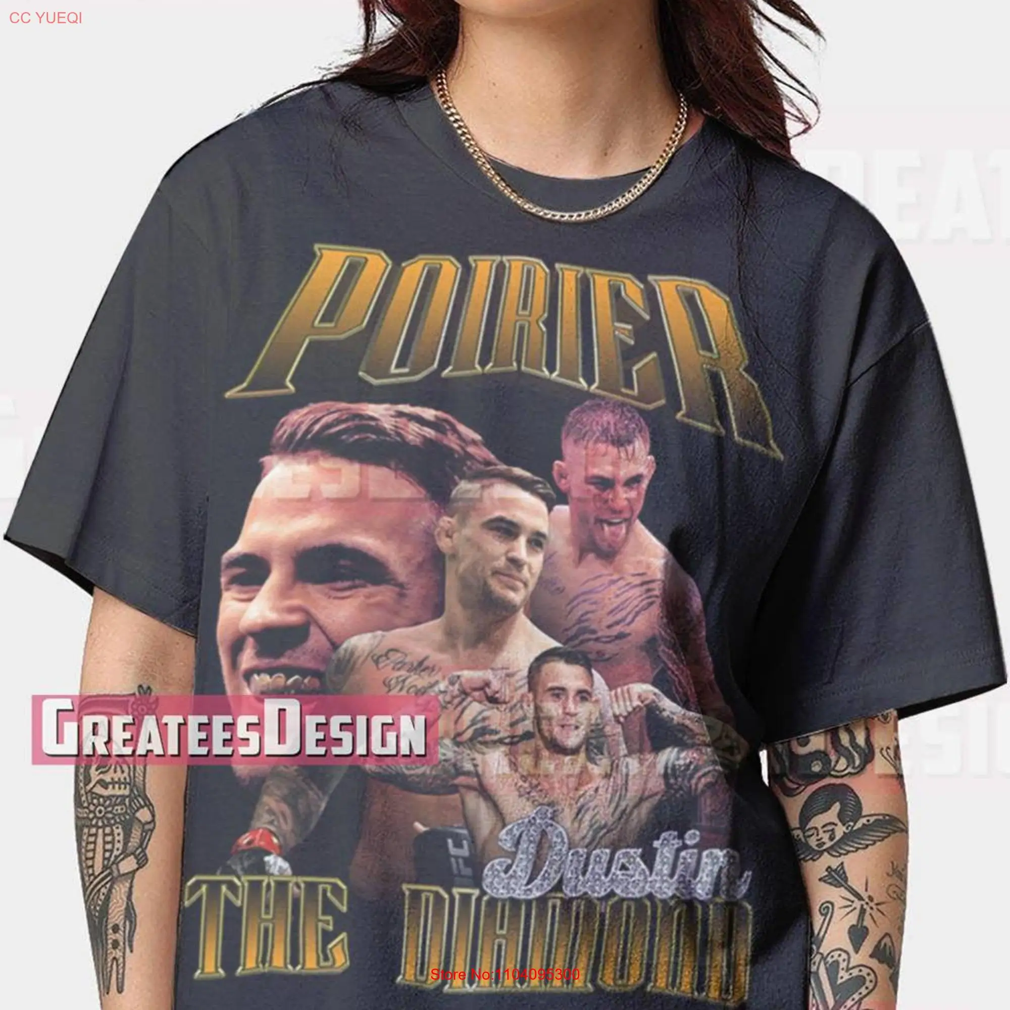 Limited Dustin Poirier T Shirt The Diamond Oversize GEE110 long or short sleeves