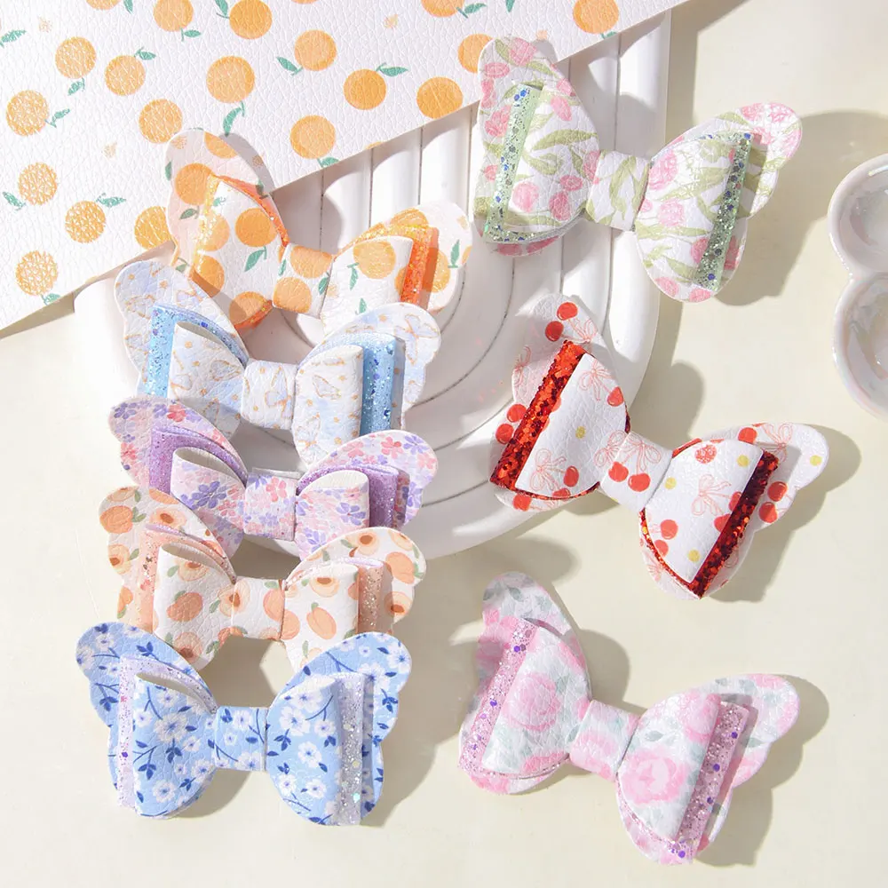 

20Pcs/set Colorful Butterfly Hair Clip Girl DIY Handmade Barrettes Lovly Fresh Children's Hair Accessories Baby Fashion Hairpins