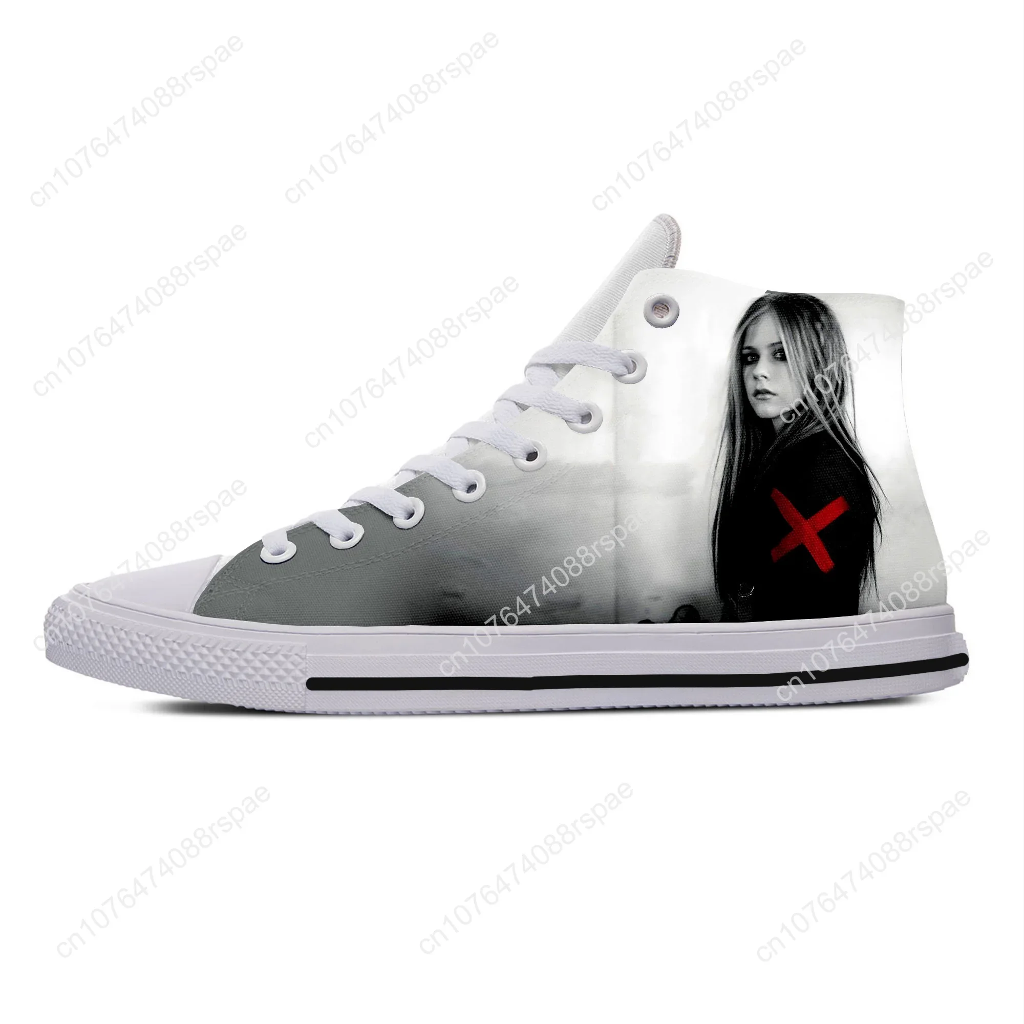 Hot Cool Summer Fashion Avril Lavigne High Sneakers Menwomen High Quality High Help Casual Shoes Classic Latest Board Shoes