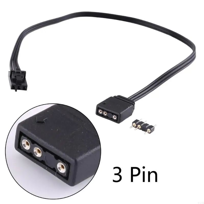 5V3Pin ARGB Adapter Cable Perfect for for Corsair RGB 4Pin for AuraandMSI
