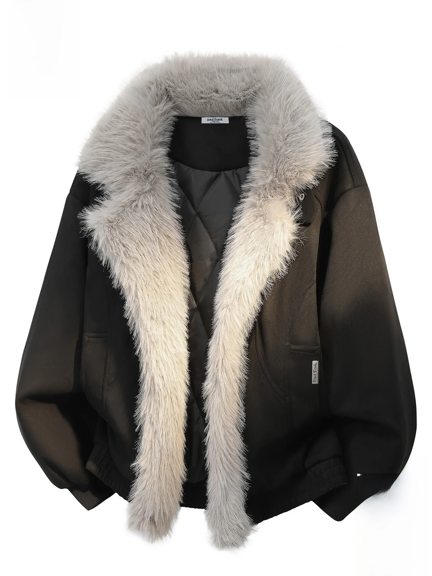 

Зимняя мужская повседневная свободная куртка Paul Frank из теплого хлопка с принтом Big Mouth Monkey и ретро-дизайном Mountain Eagle, модная городская модель